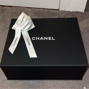 Chanel empty box (for bag) with ribbon & tissue paper inside